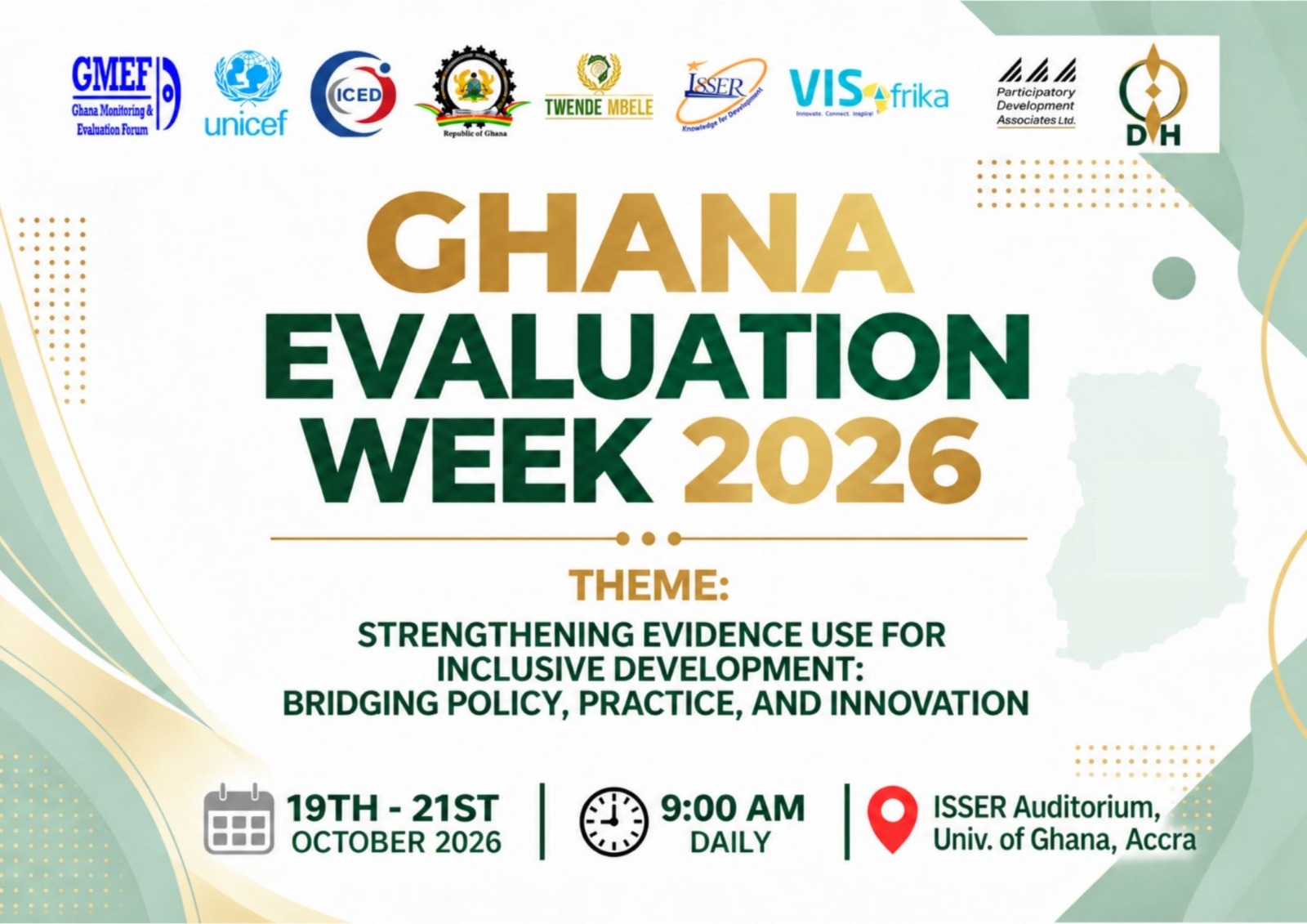 Official Ghana Evaluation Week 2026 flyer